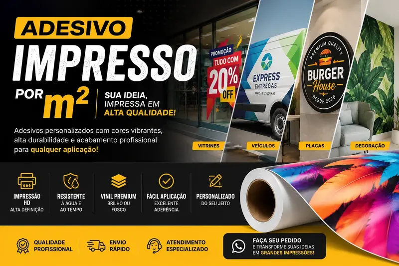 ADESIVO IMPRESSO MT²
