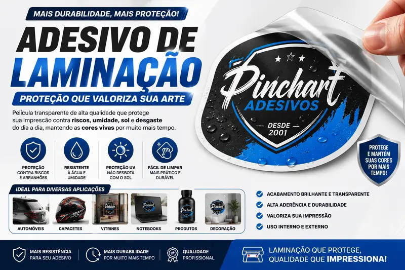 Laminação de proteção adesivo 010