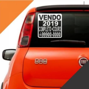 Adesivo Vendo Veículo | Placa de Venda para Carro