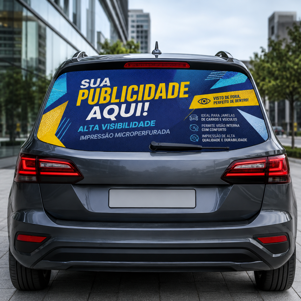 Adesivo Microperfurado Impresso por m² | Personalizado para Vidros - Imagem 4